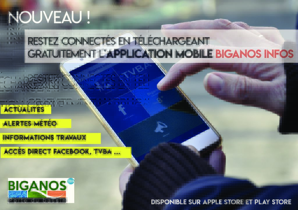 thumbnail of Affiche de communication – Application Biganos Infos