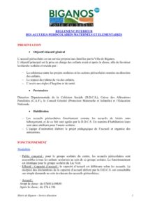 thumbnail of Règlement intérieur accueils périscolaires
