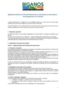 thumbnail of Règlement intérieur Maison des Jeunes 2022