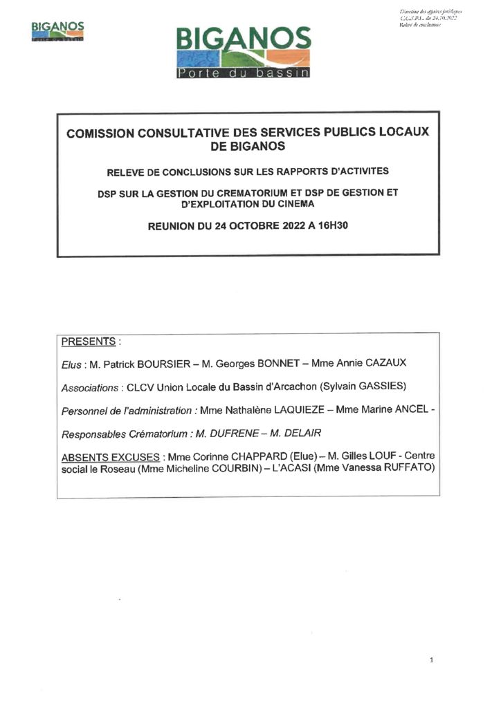 thumbnail of RELEVE DE CONCLUSIONS CCSPL DU 24.10.2022