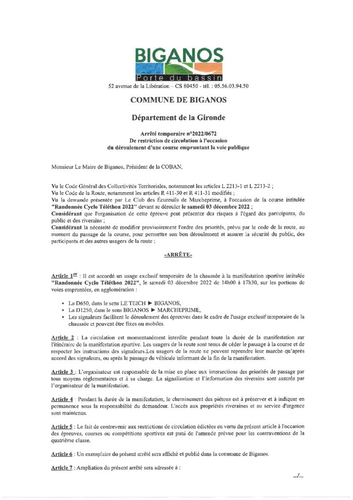 thumbnail of Arrêté 2022-0672 – Restriction de circulation sur la D650 et la D1250